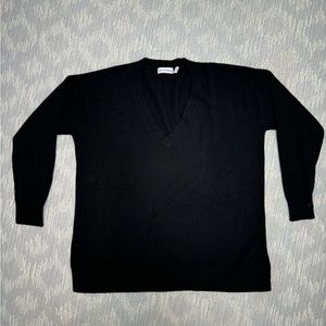 525 America black cashmere v-neck sweater.  Small